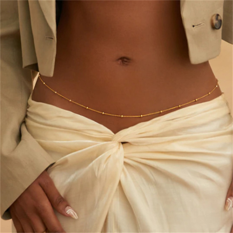 Girls Simple Beaded Belly Chai - Body Jewelry Waist Chains review and price