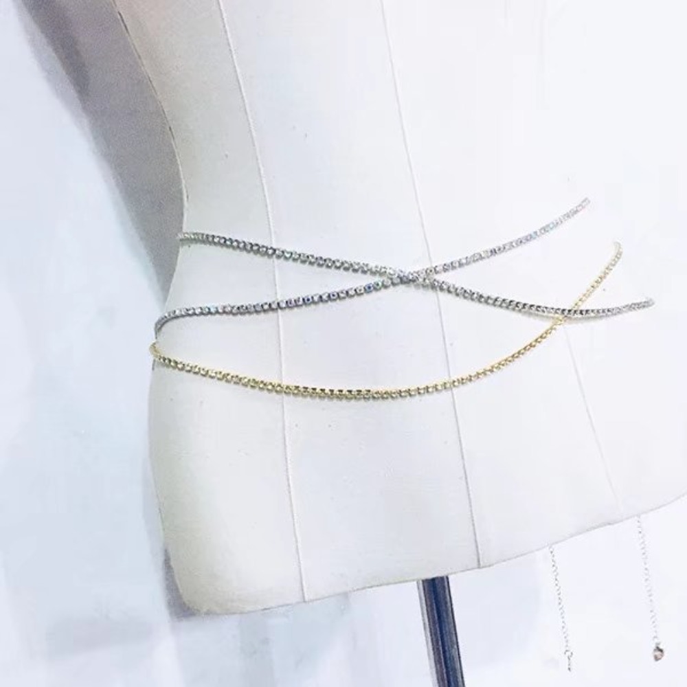 Sexy Fashion Shiny Water Drill - Body Jewelry Waist Chains review and price