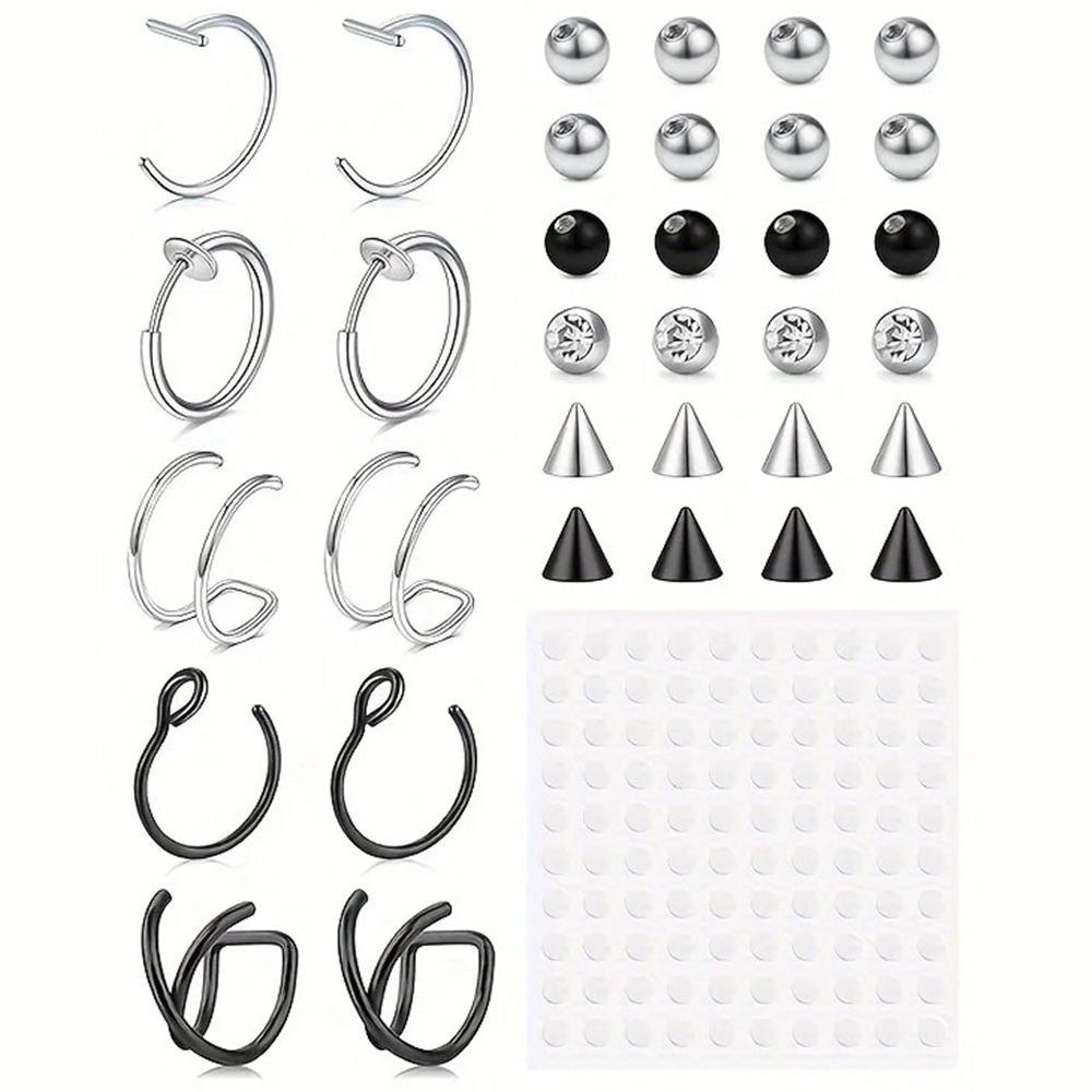 Fake Piercings Fake Lip Ring F - Body Jewelry Hoops review and price