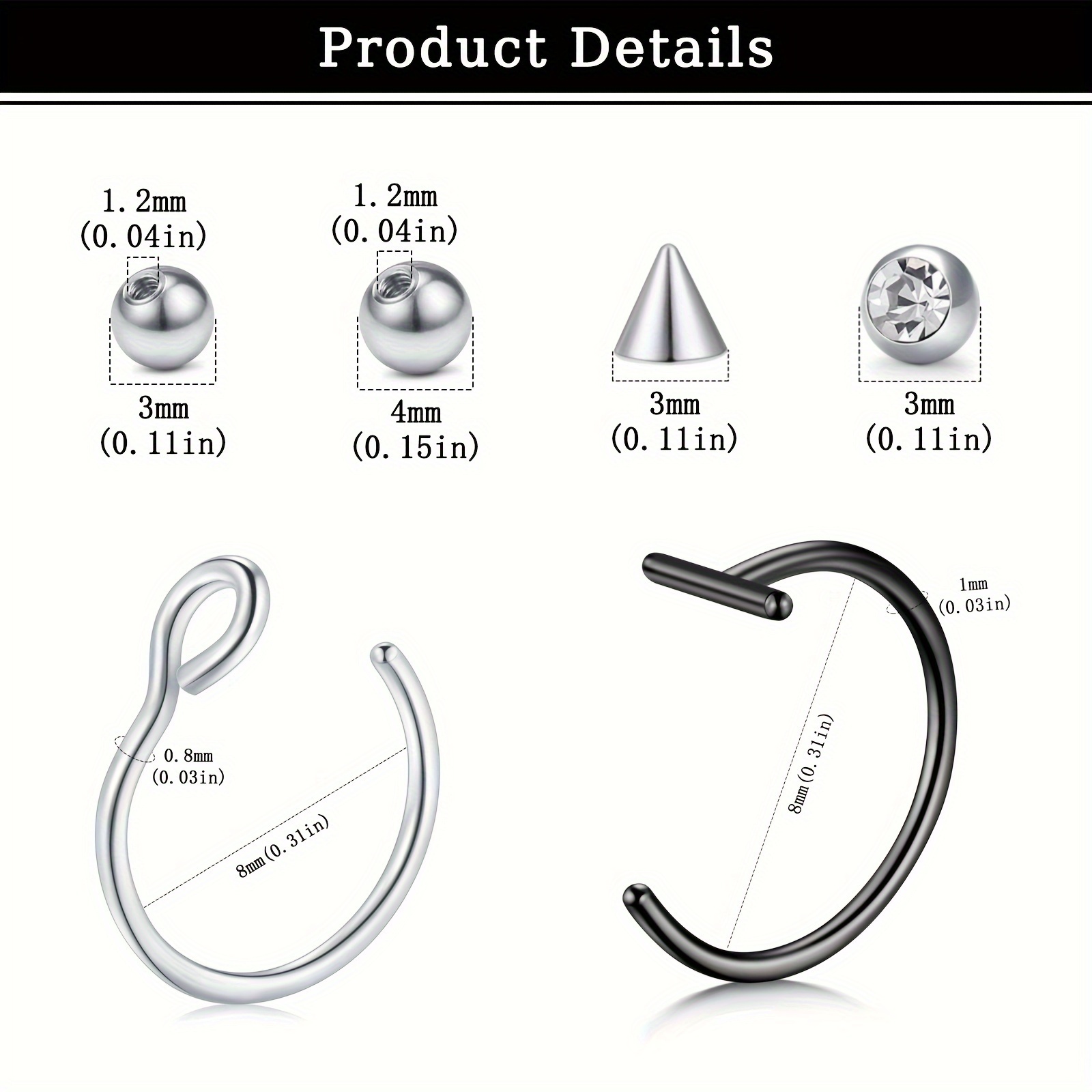 Fake Piercings Fake Lip Ring F - Body Jewelry Hoops review and price