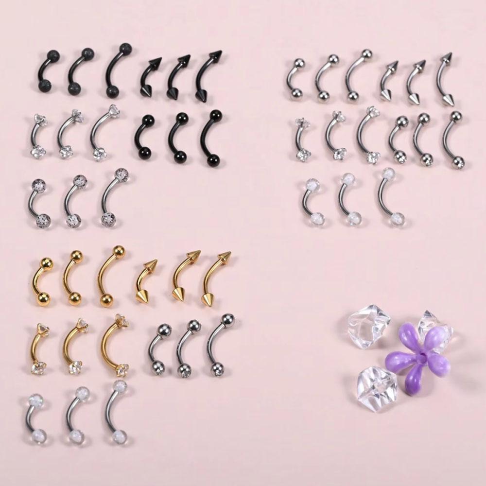 15Pcs Set 16g Piercing Jewelry - Body Jewelry Vertical Labret review and price