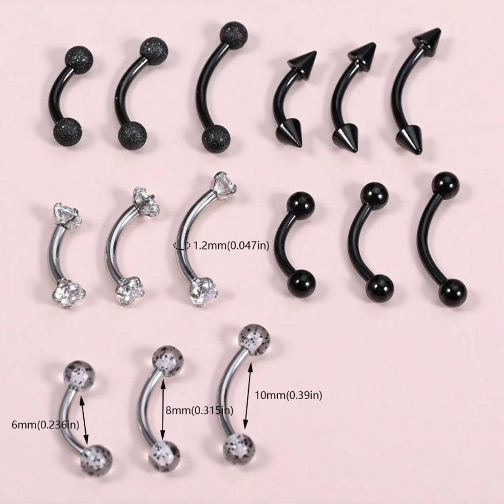 15Pcs Set 16g Piercing Jewelry - Body Jewelry Vertical Labret review and price