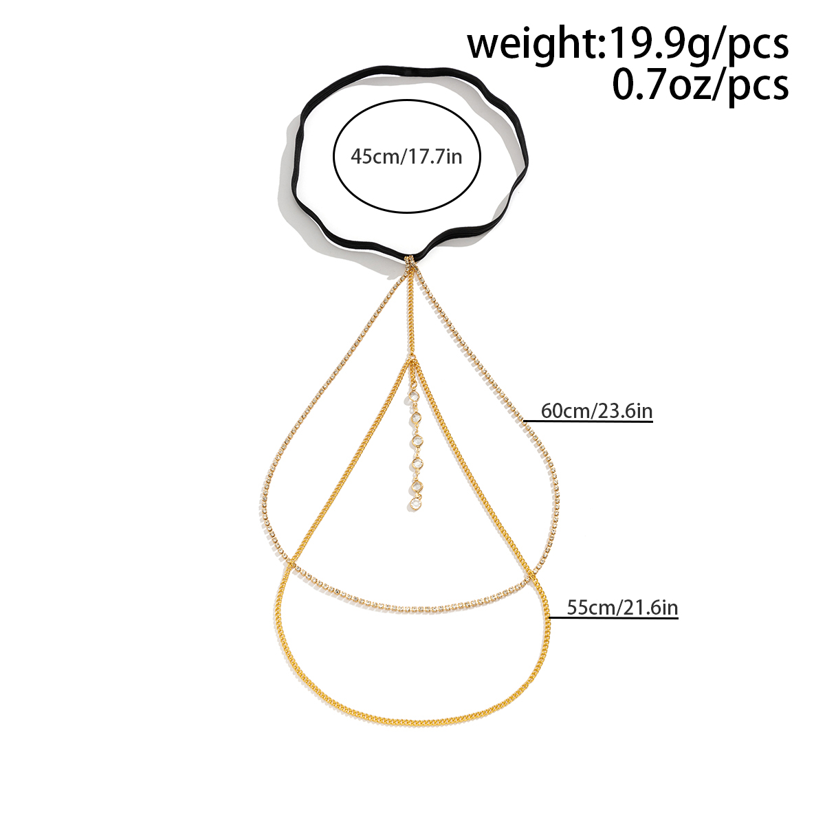 Sexy Shiny Crystal Multilayer  - Body Jewelry Thigh Chain review and price