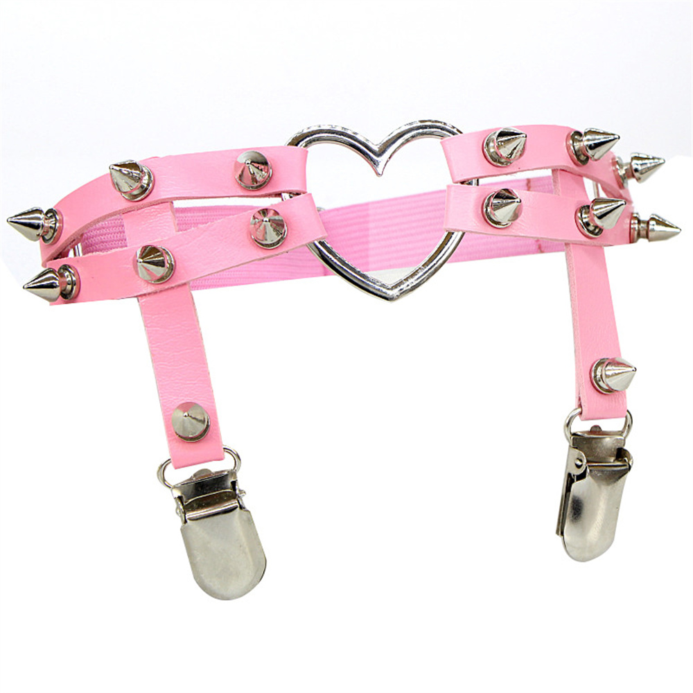 1Pcs Women Punk Goth Heart PU  - Body Jewelry Online review and price