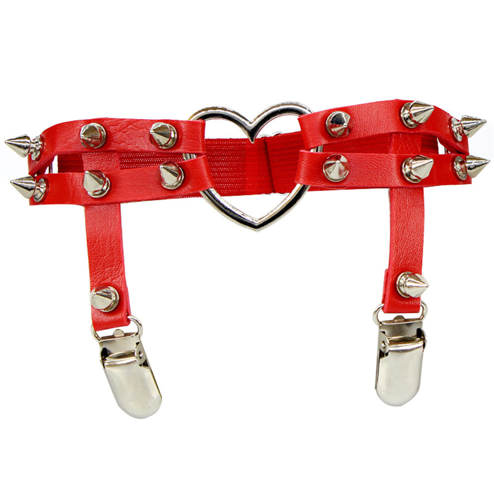 1Pcs Women Punk Goth Heart PU  - Body Jewelry Online review and price