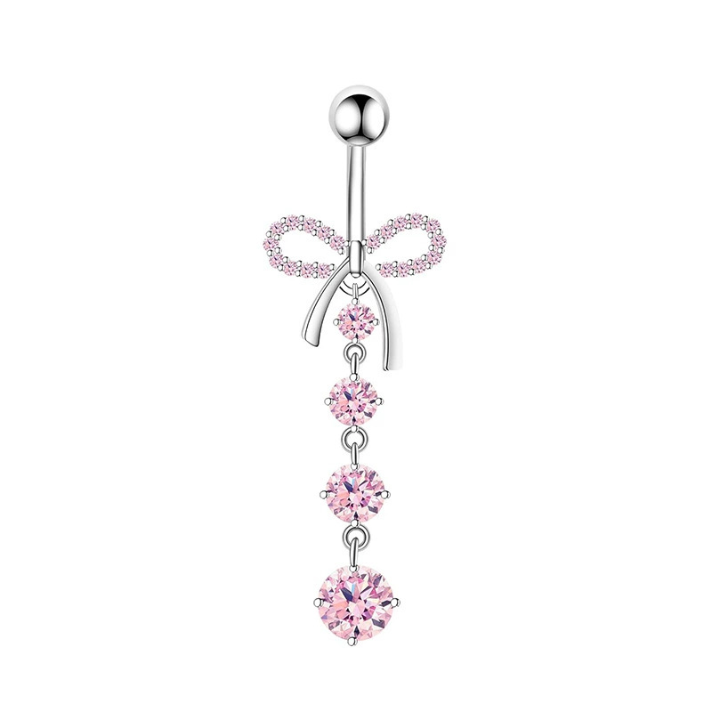 1PCS Pink Crown Belly Button R - Body Jewelry Hoops review and price