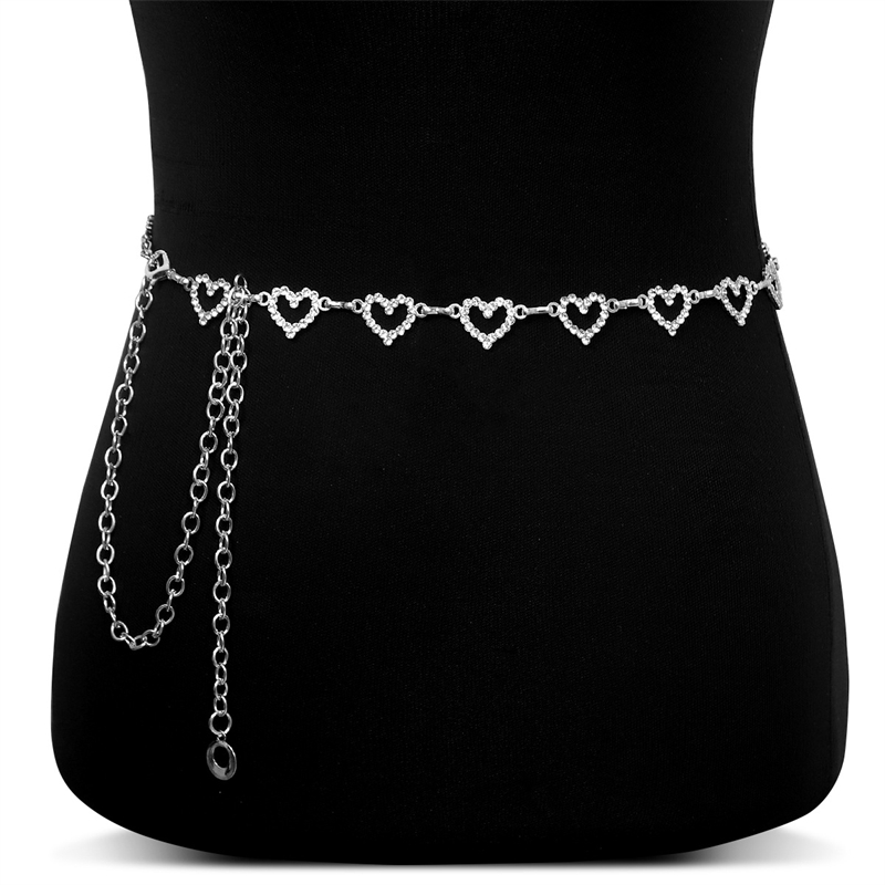 Fashion Rhinestone Heart Waist - Body Jewelry Online review and price