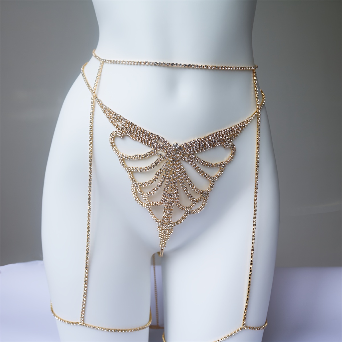 Multi layer rhinestone sparkli - Body Jewelry Waist Chains review and price