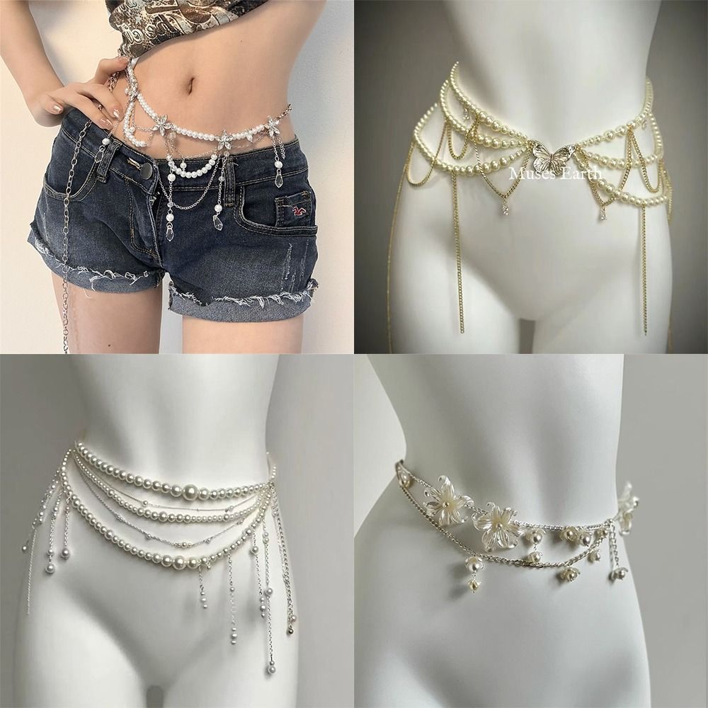 Fashion Elegant Pearl Waist Ch - Body Jewelry Waist Chains review and price