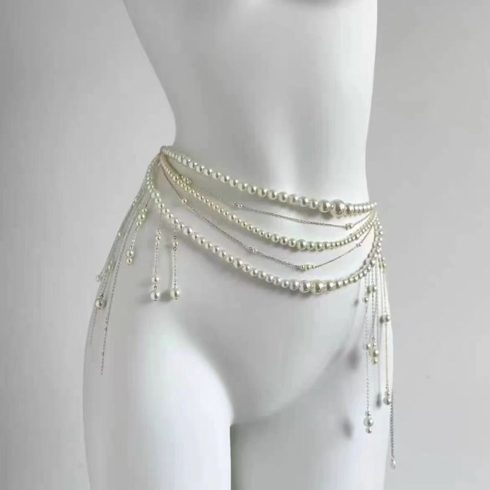 Fashion Elegant Pearl Waist Ch - Body Jewelry Waist Chains review and price