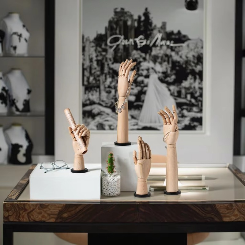 Solid Wood Hand Mannequin Rack - Body Jewelry In Store review and price