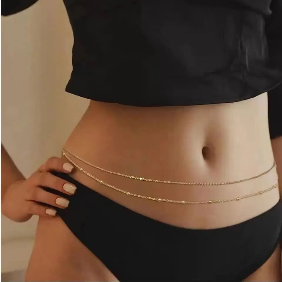 HipHop Double Layers Belly Cha - Body Jewelry Waist Chains review and price