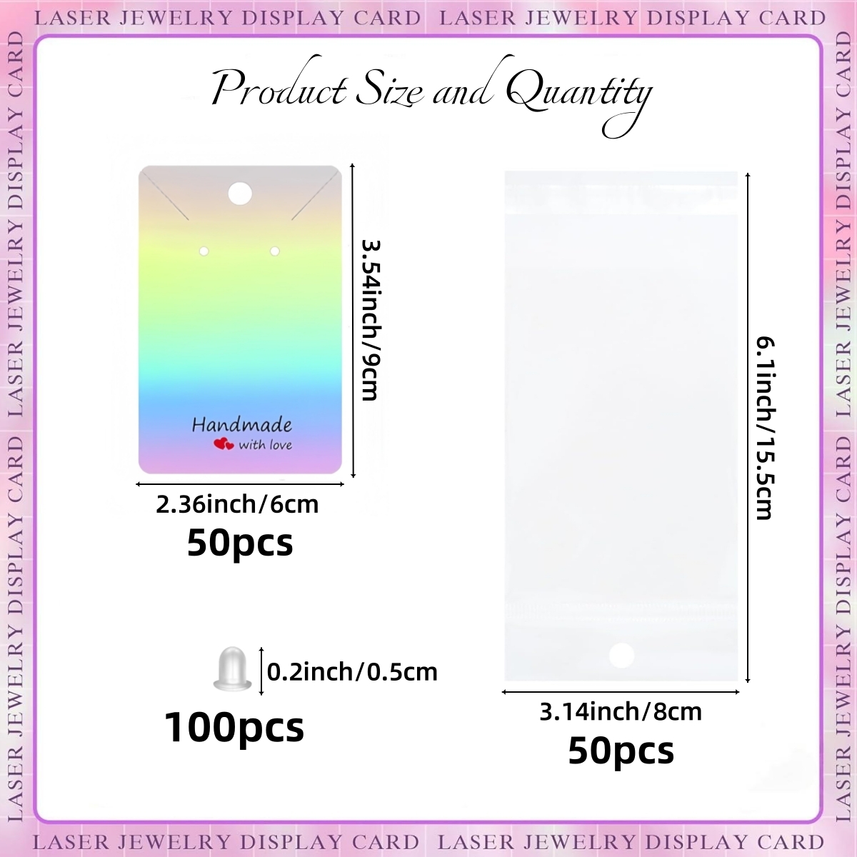 200 Pieces Holographic Earring - Body Jewelry Holder review and price
